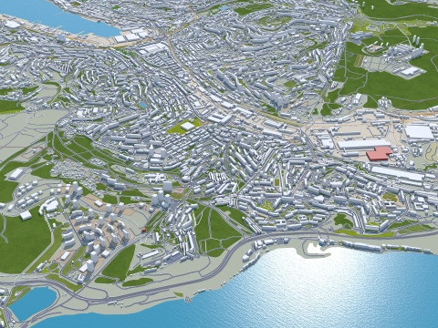 Vladivostok city russia 70km Modelo 3D