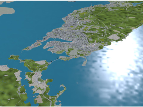 Vladivostok city russia 70km Modelo 3D