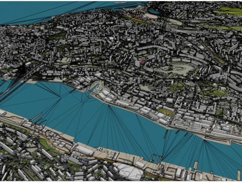 Vladivostok city russia 70km Modelo 3D