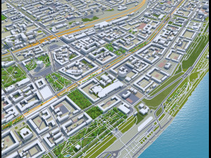 Volgograd city russia 90km 3D Model