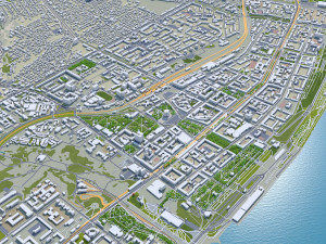 Volgograd city russia 90km 3D Model