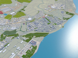 Volgograd city russia 90km 3D Model