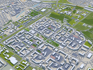 Volgograd city russia 90km 3D Model