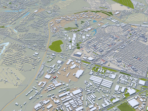 Volgograd city russia 90km 3D Model