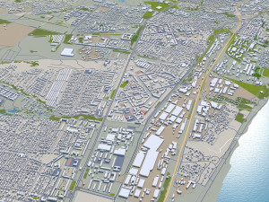 Volgograd city russia 90km 3D Model