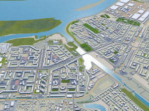 Volgograd city russia 90km 3D Model