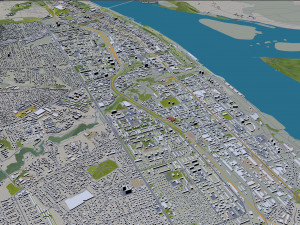 Volgograd city russia 90km 3D Model