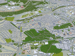 Voronezh city russia 60km 3D Model