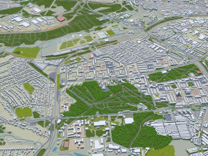 Voronezh city russia 60km 3D Model