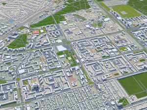 Voronezh city russia 60km 3D Model