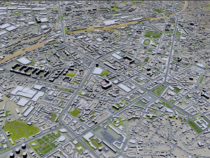 Voronezh city russia 60km 3D Model