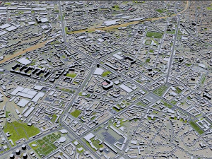 Voronezh city russia 60km 3D Model
