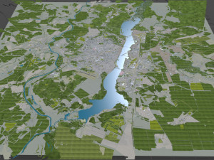 Voronezh city russia 60km 3D Model