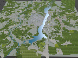 Voronezh city russia 60km 3D Model