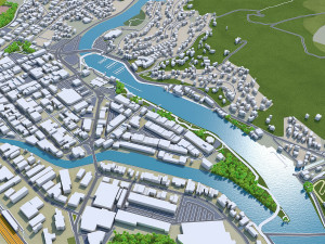 Whangarei city new zealand 30km 3D मॉडल