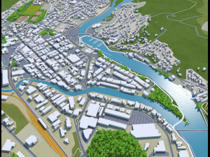 Whangarei city new zealand 30km Model 3D