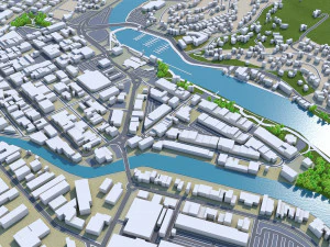 Whangarei city new zealand 30km 3D Model
