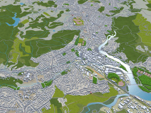 Whangarei city new zealand 30km Model 3D