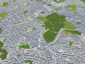 Whangarei city new zealand 30km 3D Model