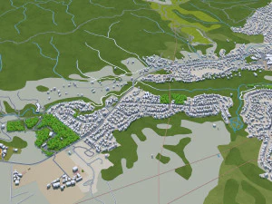 Whangarei city new zealand 30km 3D Model