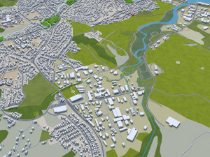 Whangarei city new zealand 30km Model 3D