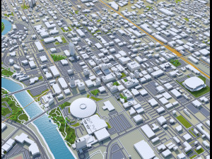 Wichita city kansas usa 70km 3D Model