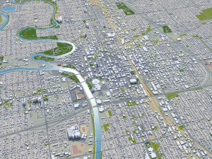 Wichita city kansas usa 70km 3D Model