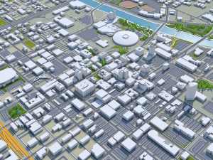 Wichita city kansas usa 70km 3D Model