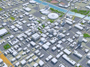Wichita city kansas usa 70km 3D Model