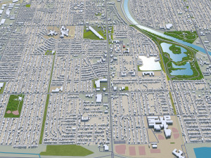 Wichita city kansas usa 70km 3D Model