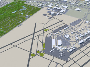 Wichita city kansas usa 70km 3D Model