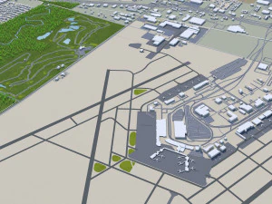 Wichita city kansas usa 70km 3D Model