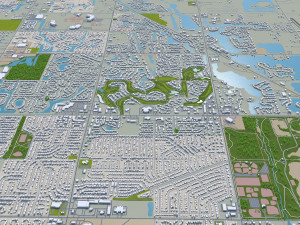 Wichita city kansas usa 70km 3D Model