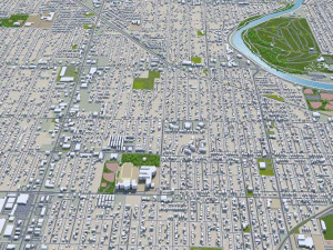 Wichita city kansas usa 70km 3D Model