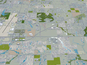 Wichita city kansas usa 70km 3D Model