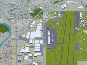 Wichita city kansas usa 70km 3D Model