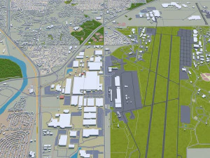 Wichita city kansas usa 70km 3D Model