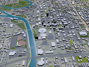 Wichita city kansas usa 70km 3D Model
