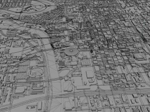 Wichita city kansas usa 70km 3D Model
