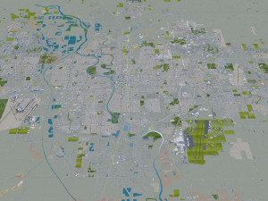 Wichita city kansas usa 70km 3D Model