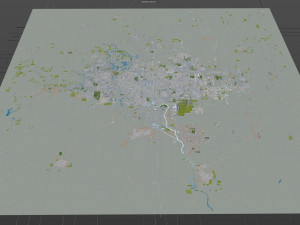 Wichita city kansas usa 70km 3D Model