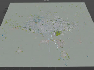 Wichita city kansas usa 70km 3D Model