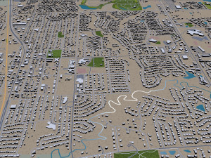 Wichita city kansas usa 70km 3D Model