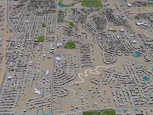 Wichita city kansas usa 70km 3D Model