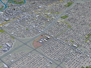 Wichita city kansas usa 70km 3D Model