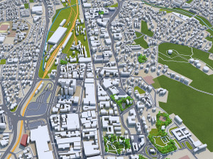 Windhoek city namibia 40km 3D Model