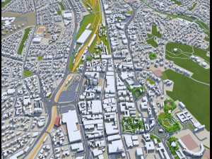 Windhoek city namibia 40km 3D Model