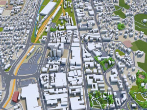 Windhoek city namibia 40km 3D Model