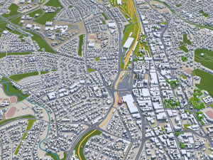Windhoek city namibia 40km Modello 3D