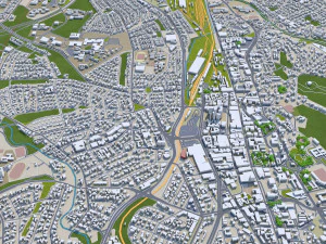 Windhoek city namibia 40km 3D Model